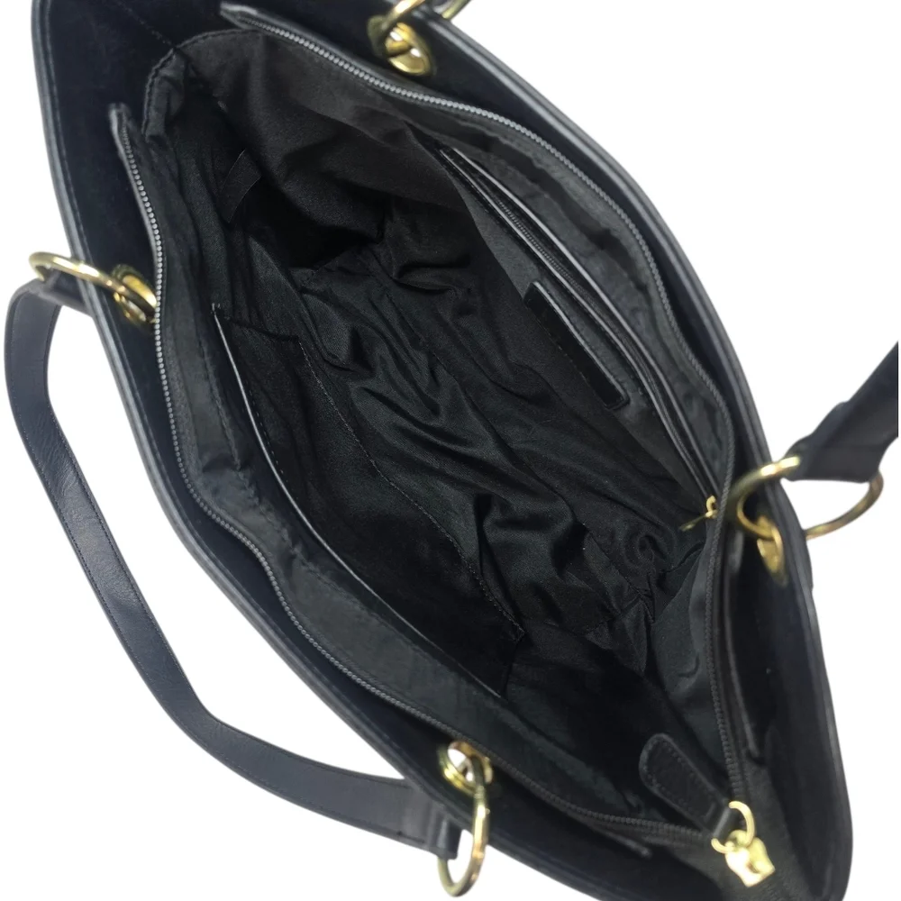 Nicole Miller Black Floral Velvet Shoulder‎ Bag Purse